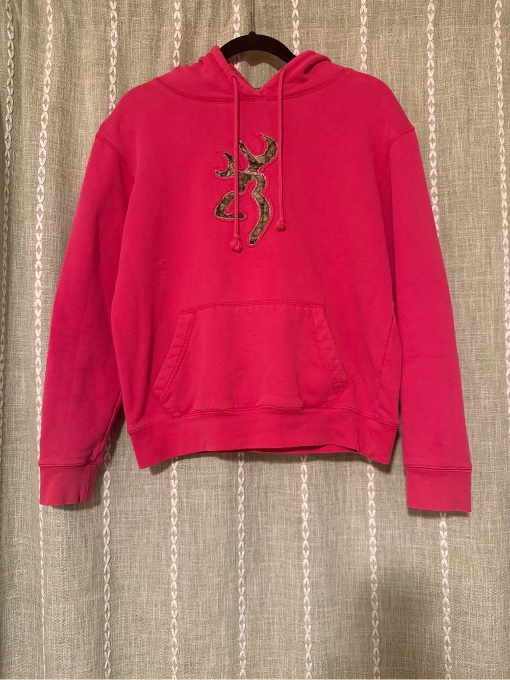 Browning Hot Pink Pullover Hoodie with Camo Buckmark